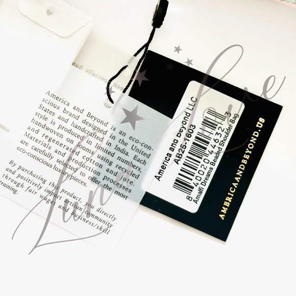 AMERICA & BEYOND Amalfi Dreams Beaded Shoulder / Clutch Bag NWT - Picture 10 of 10